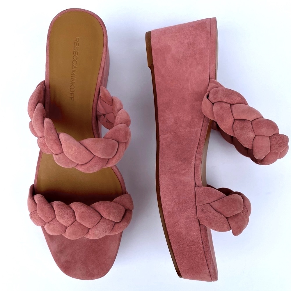 Rebecca Minkoff Imani Braided Suede Platform Sandals